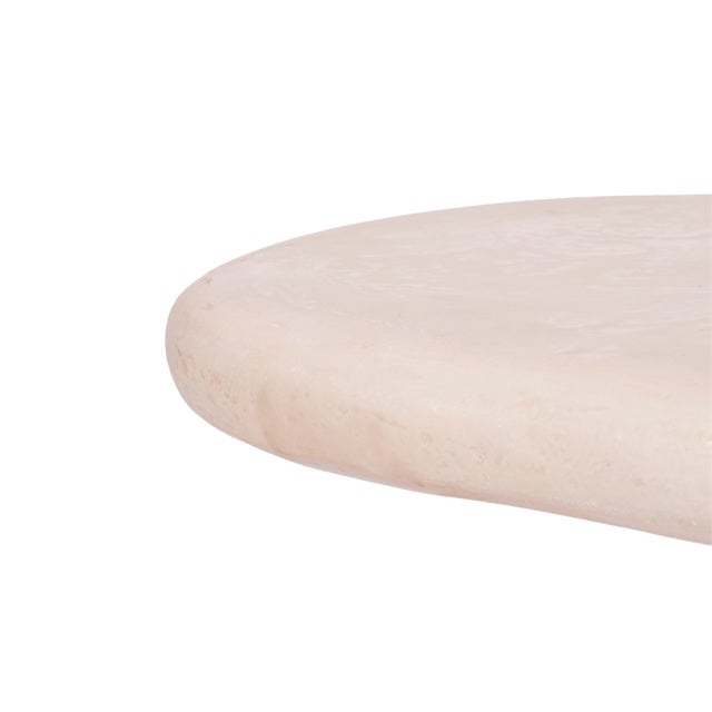 Plastic Athen Nude Faux Stone Coffee Table For Sale - Image 7 of 9