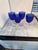 Mid-Century Modern Vintage Cristal d'Arques "Antique Sapphire Blue" Water Goblets - Set of 4 For Sale - Image 3 of 6
