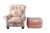 Modern Vintage Pearson Floral Tufted Club Lounge Library Armchair & Ottoman For Sale - Image 3 of 14