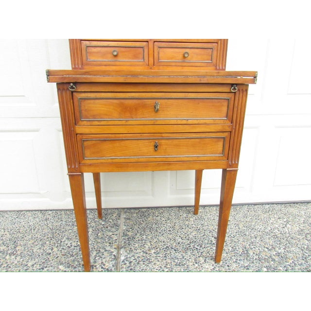 Antique French Fruitwood Secretary Desk For Sale In San Francisco - Image 6 of 18