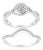 .925 Sterling Silver 1/6 Cttw Diamond Composite Halo and Split Shank Bridal Set Ring and Band (I-J Color, I3 Clarity) - Size 11 For Sale