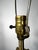 Brass Vintage Neoclassical Diamond-Cut Crystal & Brass Ionic Column Table Lamp For Sale - Image 8 of 10