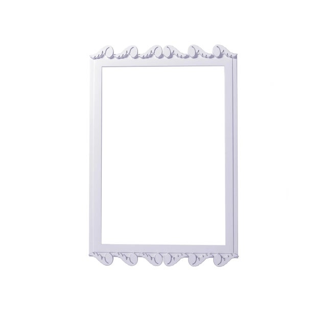 Contemporary Fleur Home Garden District Laurel Rectangle Mirror in Spring Iris, 36x48 For Sale - Image 3 of 3