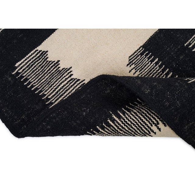 Textile Moroccan Flatweave Wool Rug by Azele Studio For Sale - Image 7 of 9