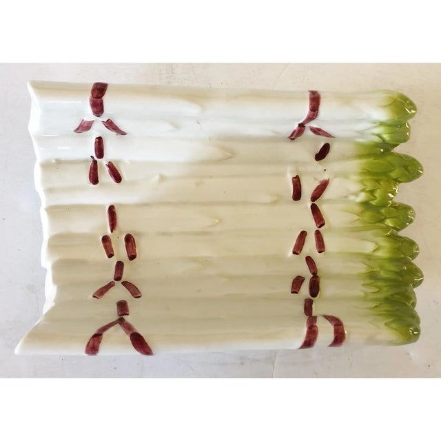 Art Nouveau French Majolica Asparagus Server For Sale - Image 3 of 5