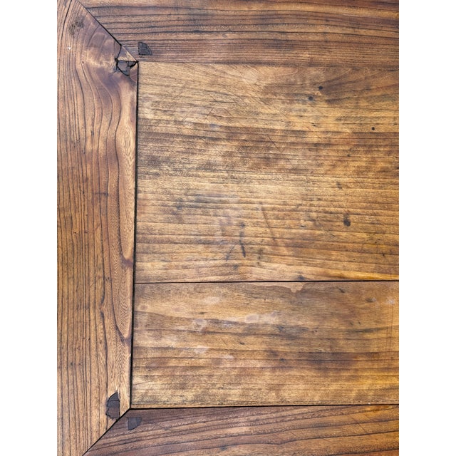 Vintage Rustic Raw Wood-Square Ming Style Apron Low Coffee Table For Sale - Image 15 of 15