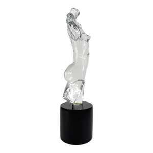 Mid 20th Century Female Figural Art Glass Sculpture