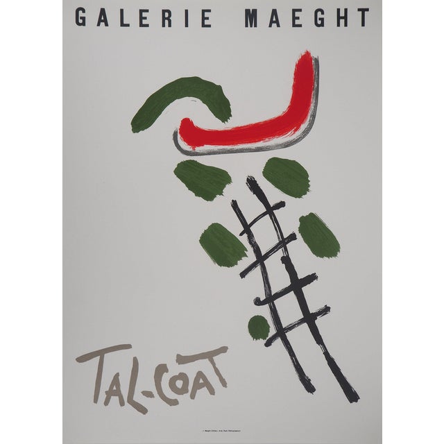 Pierre Tal-Coat, Composition abstraite en rouge et vert, Lithograph For Sale