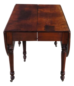Antique American Victorian Cherry Oval Drop Leaf Farmhouse Dining Table 126"