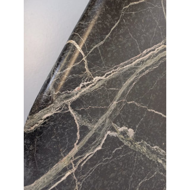 Black Vintage Oval Coffee Table in Black Marble, 1970s For Sale - Image 8 of 15