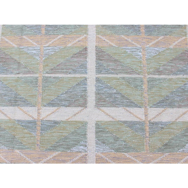 Scandinavian Flat-Weave Design Rug by Keivan Woven Arts, 9'1 X 12'0 For Sale - Image 10 of 12