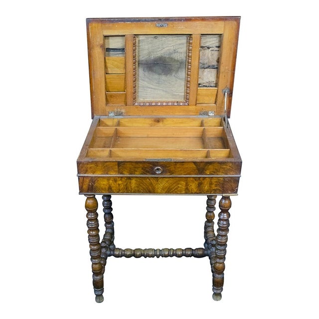 Brown Wooden Worktable, 19th Century For Sale - Image 8 of 14