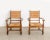 1940s Turned Chestnut Frame + Rush Armchairs- Set of 2 For Sale - Image 4 of 12
