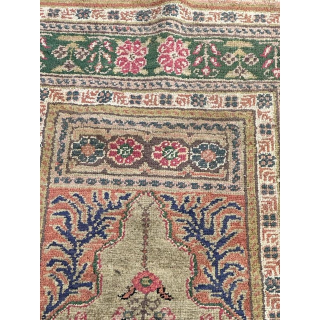 Vintage Turkish Kayseri Silk Rug, 1970s For Sale - Image 11 of 17