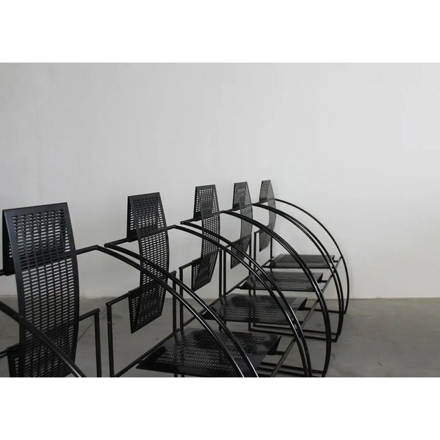 1980s Steel and Metal La Quinta Chairs by Mario Botta attributed to Alias, Italy, 1985, Set of 6 For Sale - Image 5 of 8