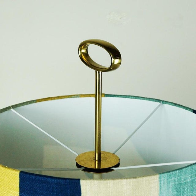Mid-Century Austrian White Lacquer and Brass Table Lamp attributed to J. T. Kalmar, 1960s For Sale - Image 4 of 11