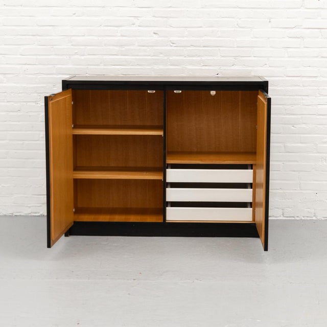 1970s Vintage Brutalist Belgian Cabinet in Wood, 1970s For Sale - Image 5 of 16