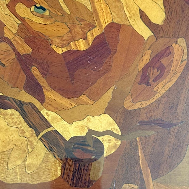 Vintage European Marquetry Wood Inlay Fisherman Portrait After Harry ...