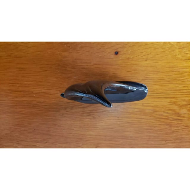 1970s 1970s Chinese Flambe Glaze Ceramic Sailboat Figurine For Sale - Image 5 of 6