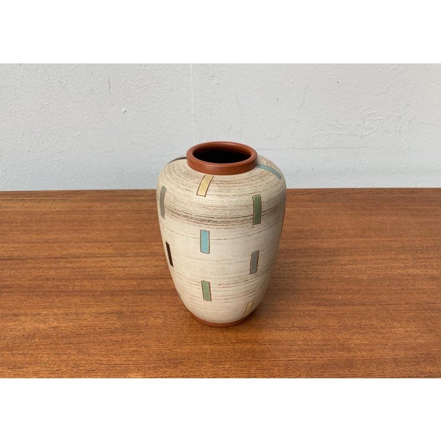 Beige Mid-Cenutry German Vase from Carmik, 1960s For Sale - Image 8 of 15
