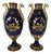 Empire Cobalt Blue and Gold Vases, Limoges, France, Set of 2 For Sale