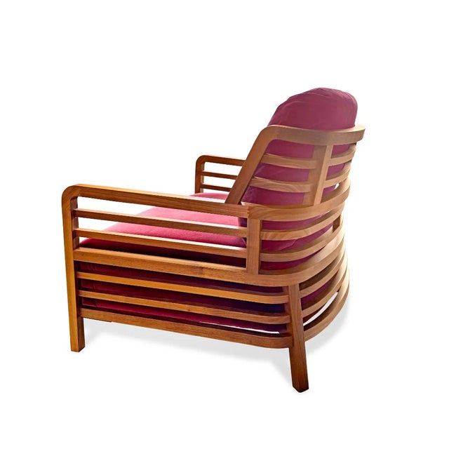 Mid-Century Modern Attributed Ligne Roset Flax Armchair For Sale - Image 3 of 9