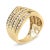 Contemporary 10K Yellow Gold Plated .925 Sterling Silver 1 1/2 Cttw Diamond Channel Band Ring Size 7 For Sale - Image 3 of 6