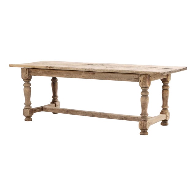 A Rustic French Oak Farm Table, 19th C. For Sale