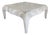 Gabriella Crespi Pencil Reed Rattan Coffee Table With Inset Tessellated Stone Top For Sale