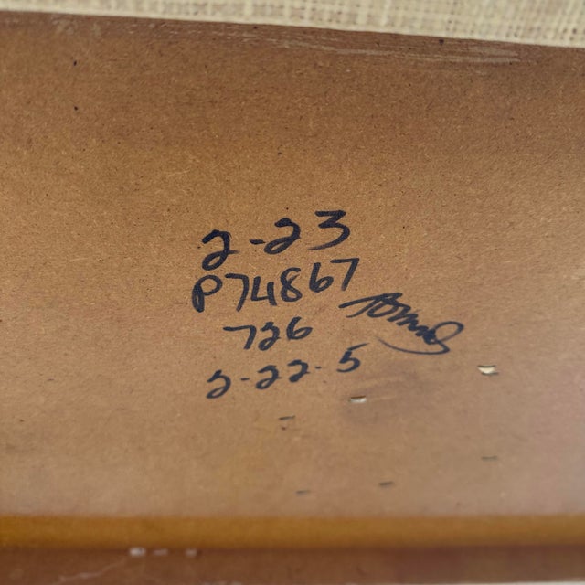 Post Modern Grass Cloth Sofa Console Table For Sale - Image 12 of 12