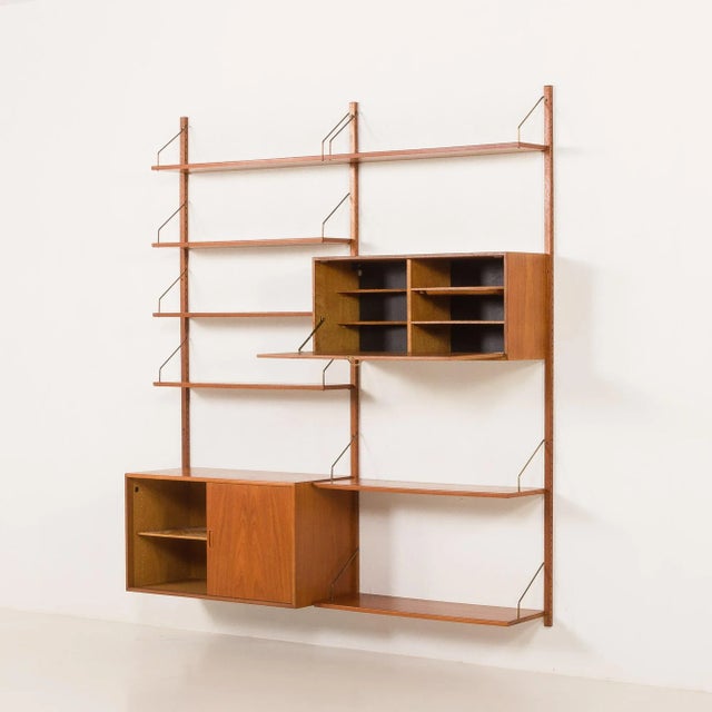 Danish Teak Wall Unit from Hansen and Guldborg, 1950s For Sale - Image 6 of 18