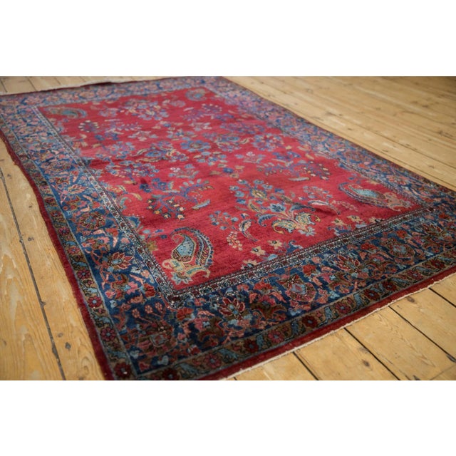1910s Antique Fine Kashan Rug - 4'6" x 6'6" For Sale - Image 5 of 13