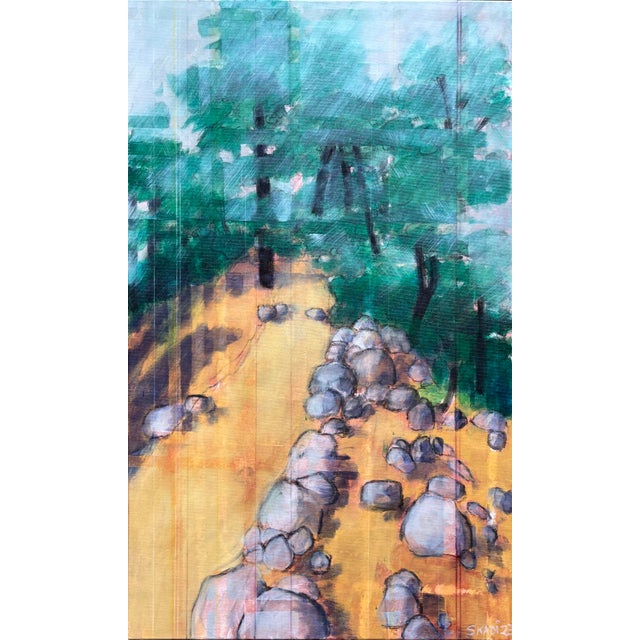 Early 21st Century Skadi Engeln, Autumn Forest by the White Water, Canvas For Sale - Image 5 of 5