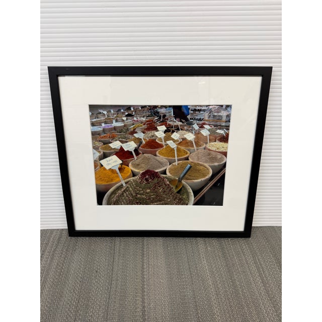 Middle Eastern Spice Market Photograph, Framed For Sale - Image 9 of 12