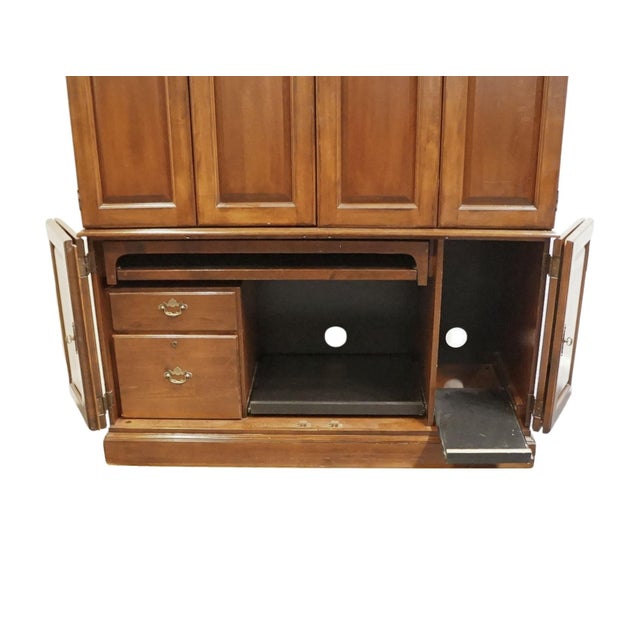 Lexington Furniture Palmer Home Collection Solid Cherry Traditional 58" Computer Desk Cabinet 740-784 For Sale In Kansas City - Image 6 of 16