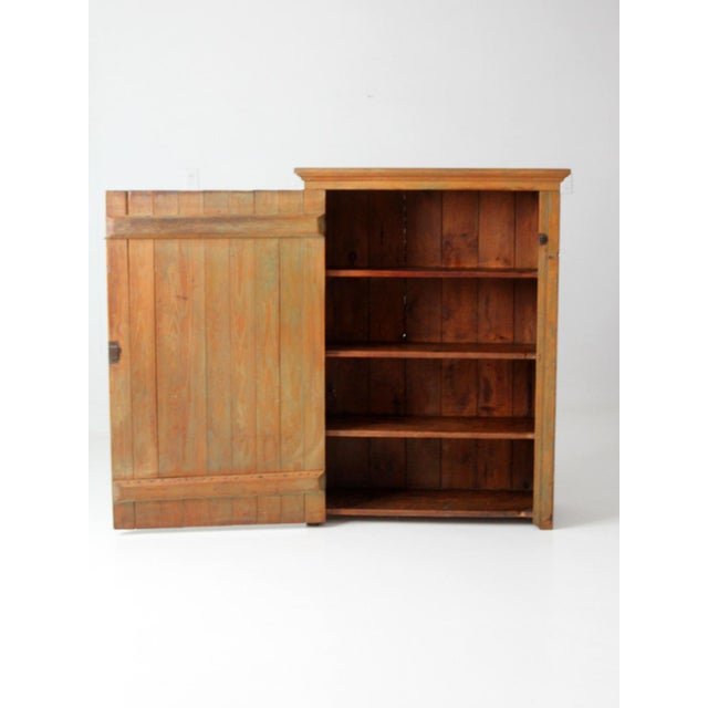 Antique Beadboard Country Cupboard Cabinet For Sale - Image 4 of 18