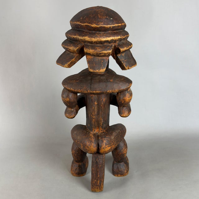 Large 20th Century Ritual African Tribal Statue in Wood For Sale - Image 4 of 11