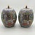 Early 20th Century Chinese Famille Rose Medallion Lidded Melon Jar Rare Matching Pair 12" Tall For Sale - Image 5 of 16
