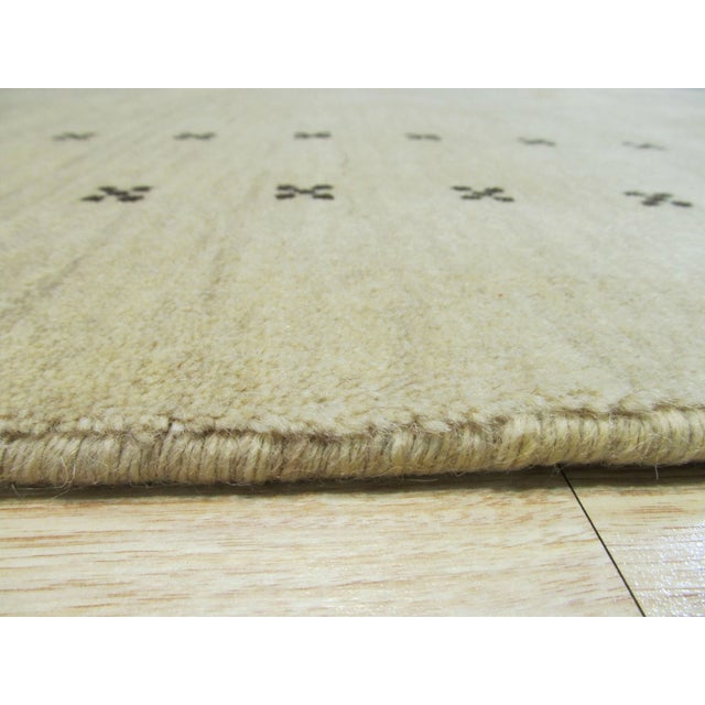 Textile 4x6 Jasmine Alluring Beige Solid Open Modern Handmade Wool Carpet Rug For Sale - Image 7 of 8