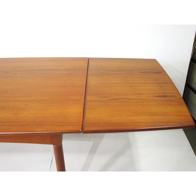 Wood Teak Expandable Dining Table in the Style of Niels Moller Denmark For Sale - Image 7 of 14