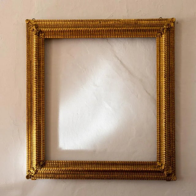 Gold Patinated Mirror Frame, 1800s For Sale - Image 4 of 6