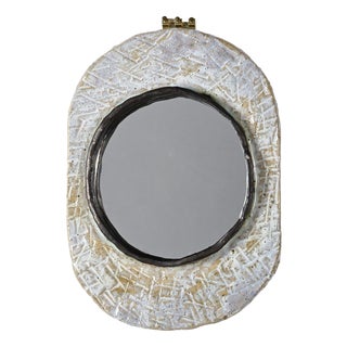 Ceramic Mirror by Jean-Pierre Viot, France, 1970 For Sale