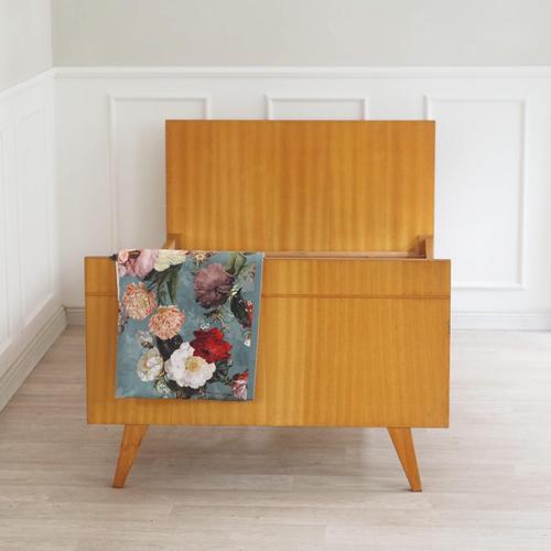 Mid-Century Wooden Bed with Spring Core Slatted Base, 1950 For Sale - Image 16 of 16