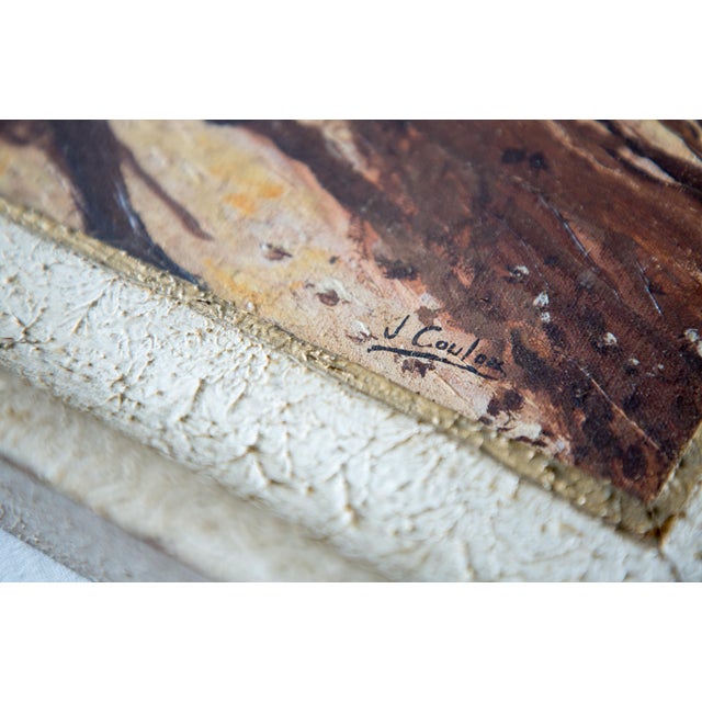 J.Coulon, Pine Forest of the French Riviera, 1958, Oil on Canvas For Sale - Image 3 of 5