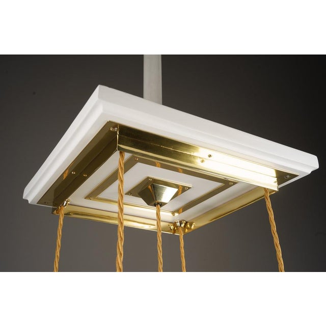 Art Deco Pendant with Cut Glass Shade, Vienna, Austria, 1920s For Sale - Image 13 of 18