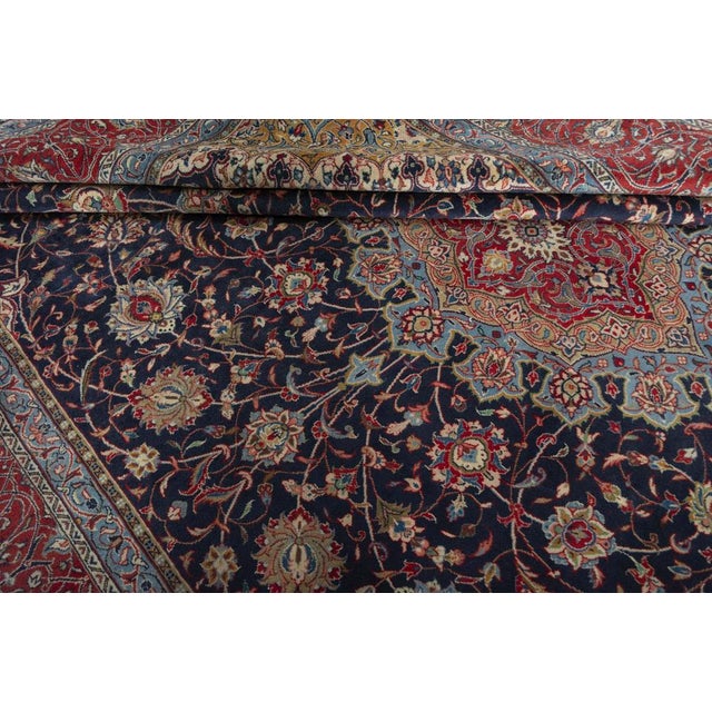 Hand-Knotted Sarouk Cork Wool Rug, 2000s For Sale - Image 10 of 13