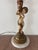 Bronze Antique Neoclassical Figural Candelabra Table Lamp, Featuring a Cherub or Putti Figurine Holding a Candelabra, on a Marble Base For Sale - Image 8 of 12
