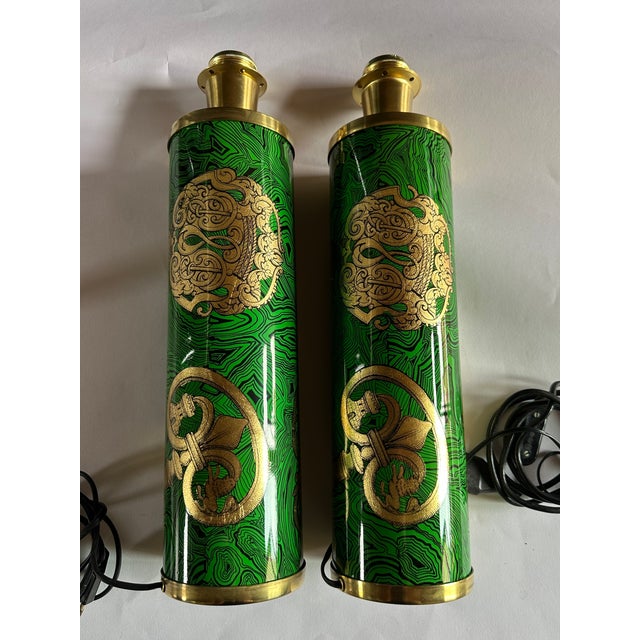 Fornasetti Pair of Vintage Table Lamps by Fornasetti For Sale - Image 4 of 8