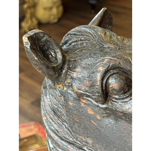 19th Century Wooden Horse Head Trade Sign For Sale - Image 17 of 18