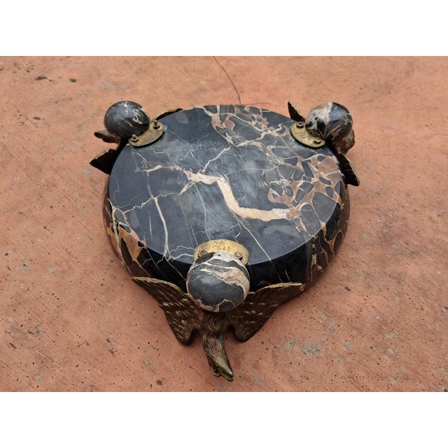 Antique Marble Centerpiece with Bronze Eagles, 1890s For Sale - Image 13 of 16